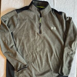 Under Armour LG Men's Gray and Black Performance Zip Pullover